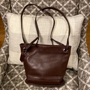 Vintage brown leather Coach purse